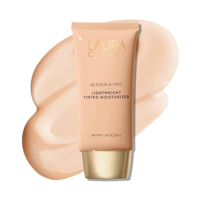 LAURA GELLER NEW YORK Quench-n-Tint Lightweight Tinted Moisturizer, Porcelain/Fair - Sheer to Light Buildable Coverage - Natural Glow Finish - Lightweight Formula - Hydratant Teinte - Image 1
