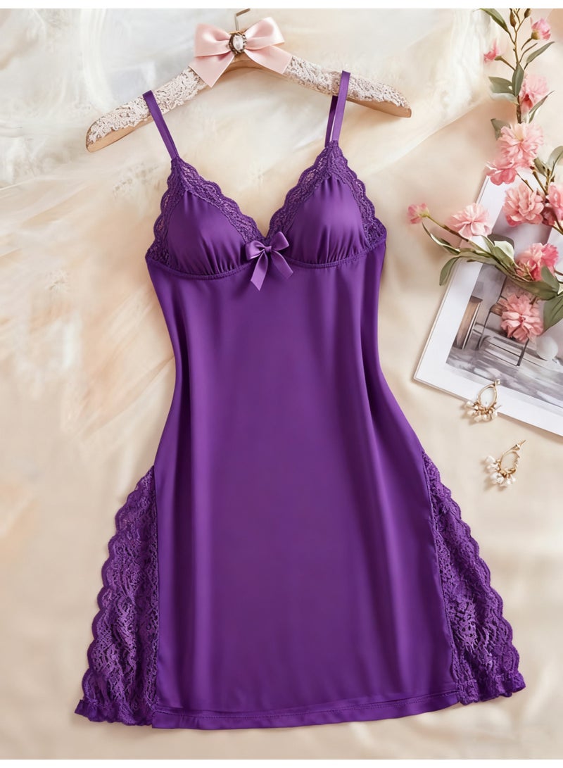 بيجامة مشروطة سباغان حزام بيجامة بيبي دول فستان قمصان نوم - Image 1