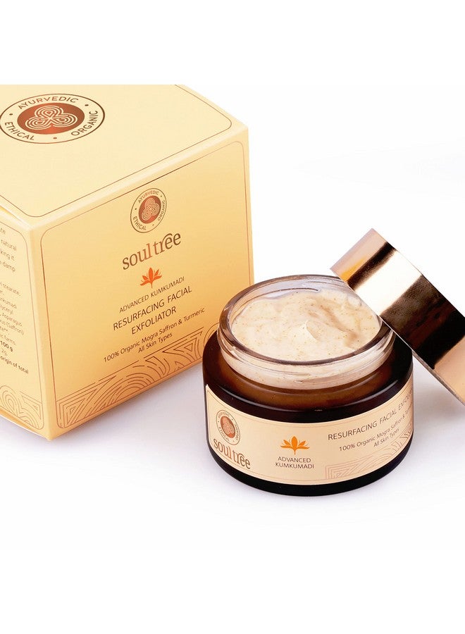 SOULTREE Advanced Kumkumadi - Resurfacing Facial Exfoliator (Face Scrub) | 100% Organic Mogra Saffron & Turmeric | All Skin Types - 50G - Image 3