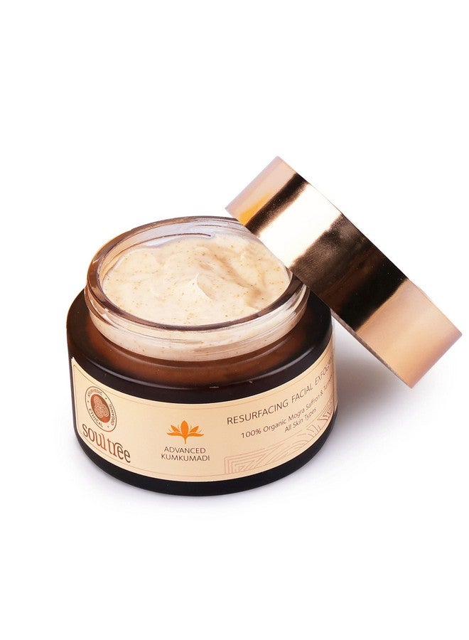 SOULTREE Advanced Kumkumadi - Resurfacing Facial Exfoliator (Face Scrub) | 100% Organic Mogra Saffron & Turmeric | All Skin Types - 50G - Image 1