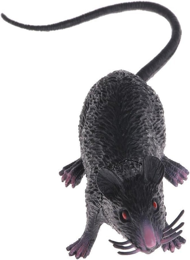 Kryoflare Realistic Black Plastic Halloween Rat, Spooky Prank Prop, Lifelike Mouse Figure for Party Decorations and Haunted House - Image 1