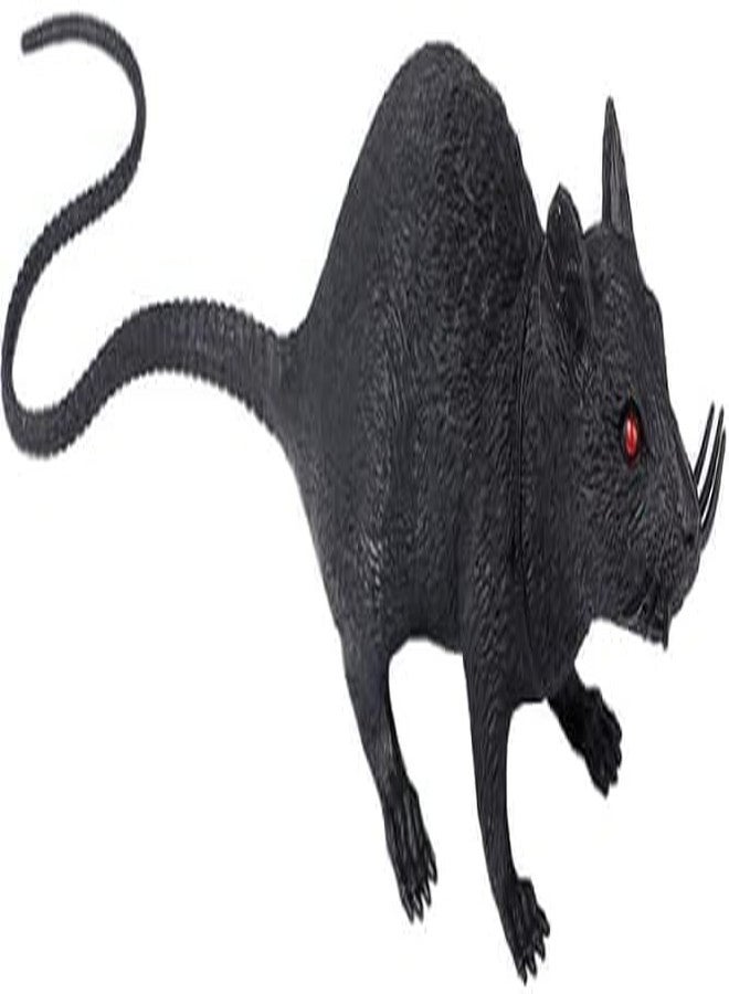 Kryoflare Realistic Black Plastic Halloween Rat, Spooky Prank Prop, Lifelike Mouse Figure for Party Decorations and Haunted House - Image 4