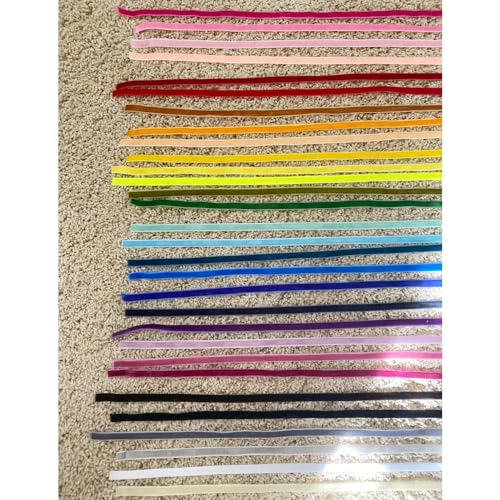 Chenkou Craft 30 Yards 1/8" (3mm) Velvet Ribbon Total 30 Colors Assorted Lots Bulk (Multicolored, 1/8"(3mm)) - Image 3