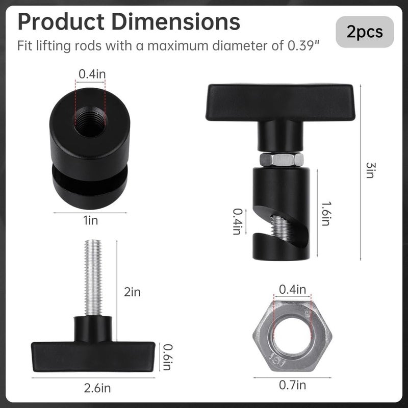 2 Pcs Aluminum Alloy Lift Support Clamps, Strut Retaining Clips for Car Hood, T-Handle Design for Easy Installation - Image 5