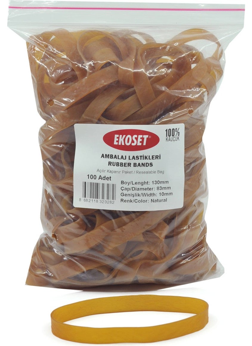 Ekoset Extra Thick Wide Rubber Packaging Case Rubber 130 x 10 mm 100 PACKS  - Image 1