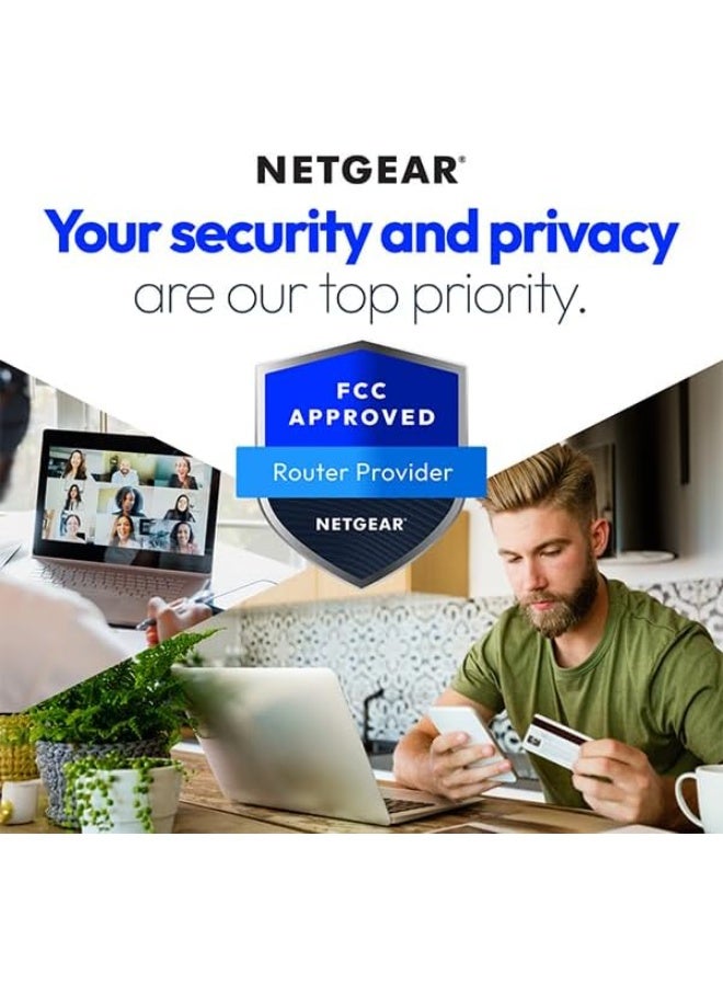 NETGEAR Nighthawk Dual-Band WiFi 7 Router (RS90) – Security Features, BE3600 Wireless Speed (up to 3.6 Gbps) - Covers up to 2,000 sq. ft., 50 Devices – 2.5 Gig Internet Port Black - Image 4