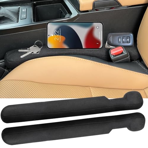 YLXGT Car Seat Gap Filler Universal for Car SUV Truck Accessories Seat Gap Blocker Fit Organizer Fill The Gap Between Seat and Console Stop Things from Dropping Pack of 2 Black - Image 1