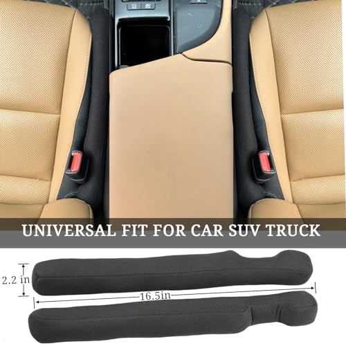 YLXGT Car Seat Gap Filler Universal for Car SUV Truck Accessories Seat Gap Blocker Fit Organizer Fill The Gap Between Seat and Console Stop Things from Dropping Pack of 2 Black - Image 3