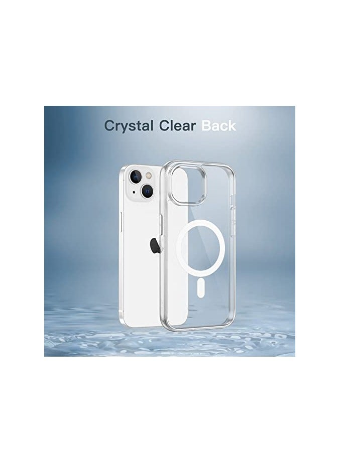 JETech Magnetic Case for iPhone 14 Plus 6.7-inch Compatible with MagSafe Wireless Charging, Shockproof Phone Bumper Cover, Anti-Scratch Clear Back (Clear) - Image 2
