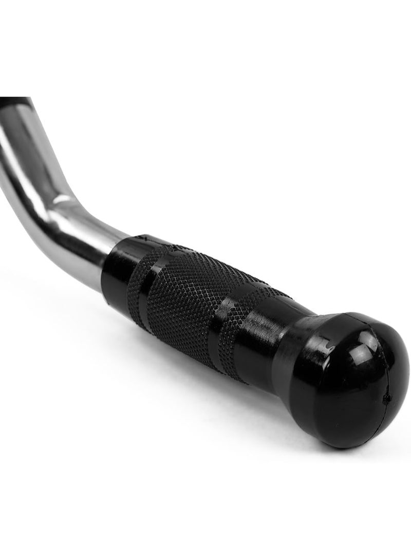 Generic Angled Triceps Training Bar Multi-Purpose Fitness Cable Attachment | Curly Pulldown Bars | Triceps Press | Gym Accessories with Rubber Handle | V Shape  - Image 3