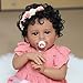 SCOM Realistic Reborn Baby Doll  18 Inch Black African American Girl Real Lifelike Dolls with Soft Weighted Body Poseable Real Baby Reborn Gift Toy for 3 Years Old Kids - Image 2