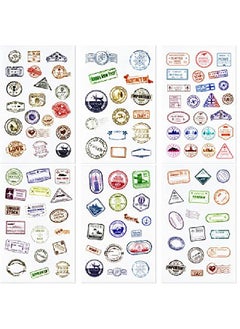 Chinco 60 Sheets (1000 Stickers) Passport Stickers Travel Stickers Passport Postage Stamps Stickers Decorative Vintage Luggage Country Stickers Pack For Laptops Cars Suitcases Scrapbook  - Image 1