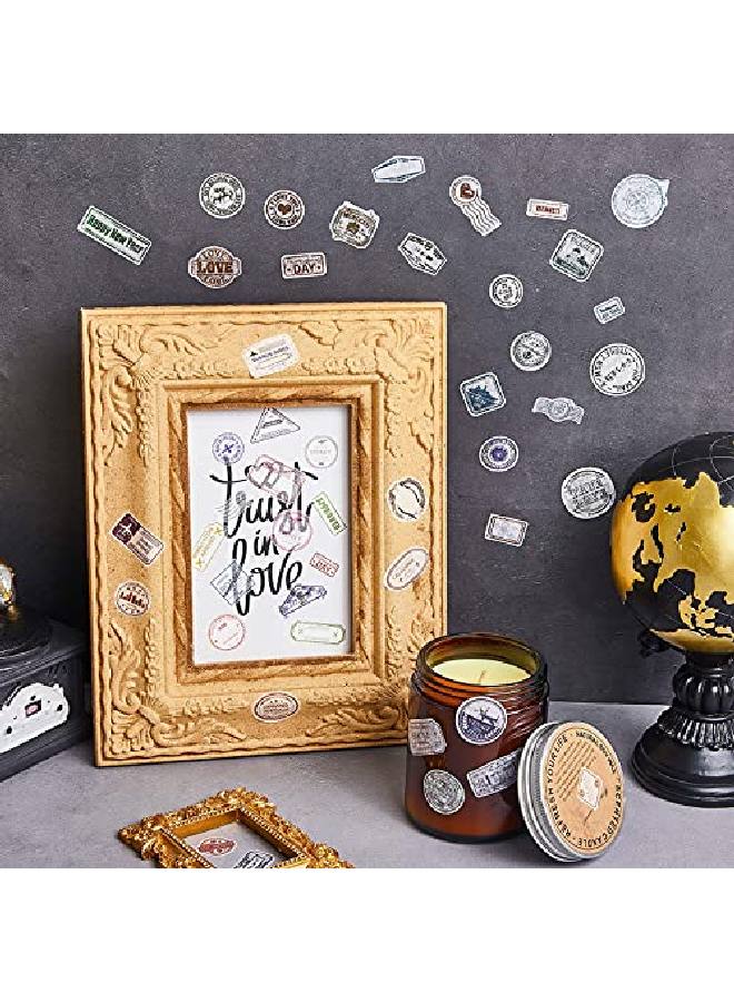 Chinco 60 Sheets (1000 Stickers) Passport Stickers Travel Stickers Passport Postage Stamps Stickers Decorative Vintage Luggage Country Stickers Pack For Laptops Cars Suitcases Scrapbook - Image 5