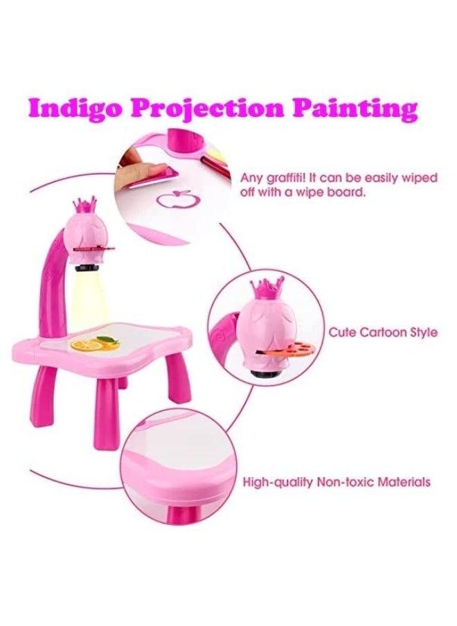 TOY GARDEN - Drawing Projector for Kids - Smart Projection Painting Set with Lights & Music | Educational Learning Toy | Pink - Image 1