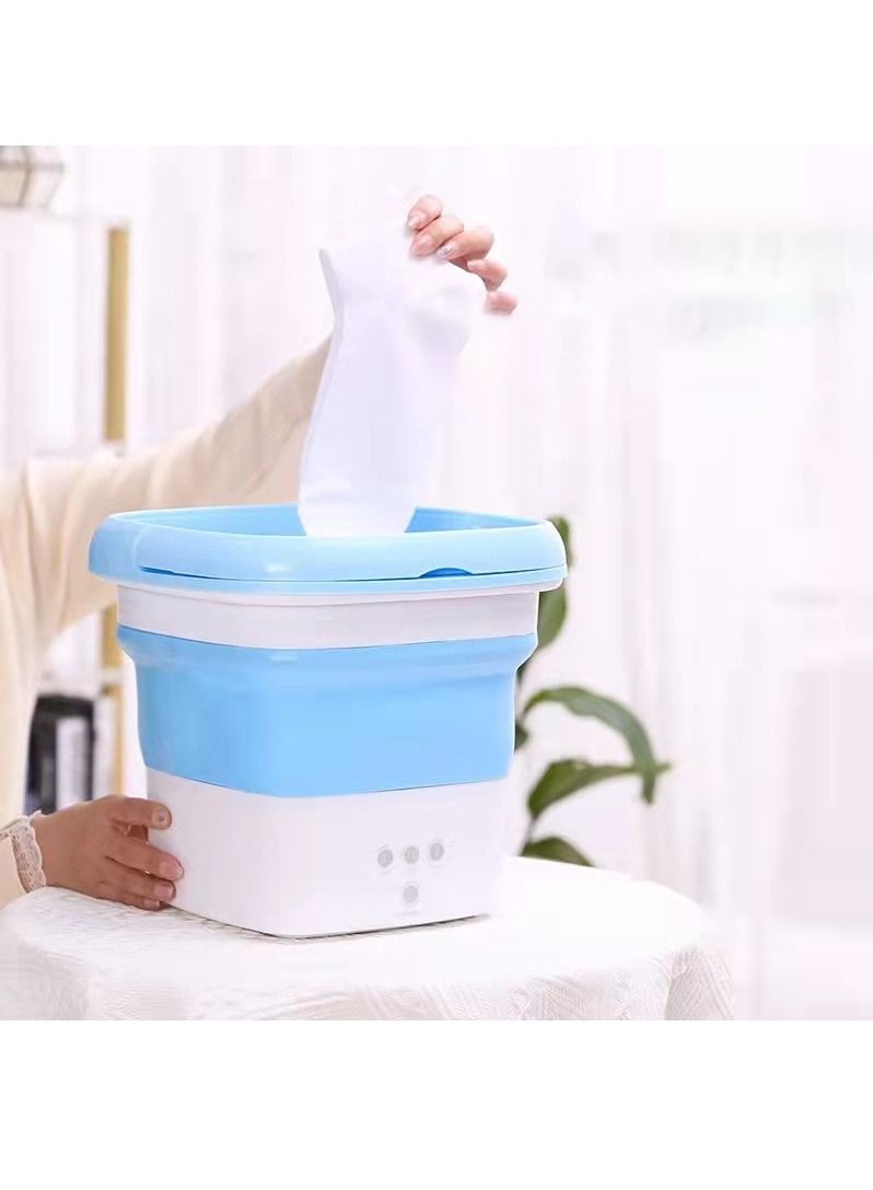 Portable Washing Machine Mini Washer Foldable Small Washer for Underwear Socks Baby Clothes Towels Delicate Items - Image 1
