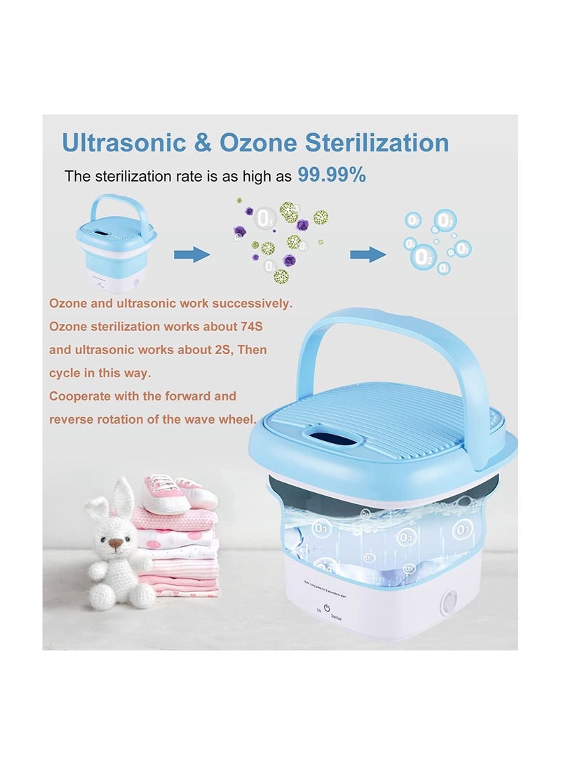 Portable Washing Machine Mini Washer Foldable Small Washer for Underwear Socks Baby Clothes Towels Delicate Items - Image 5