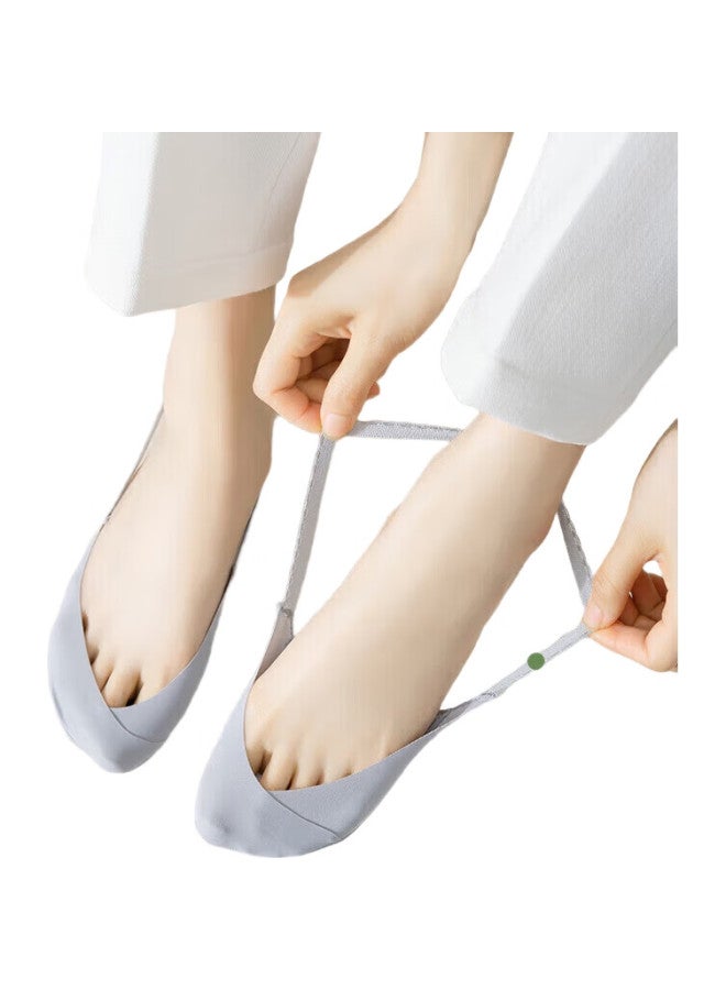 MIIOW Invisible Socks For Women, Summer Thin Ice Silk Invisible Socks, Non-Slip High Heel Shoes, Half-Calf Socks, Sandal Socks - Image 3