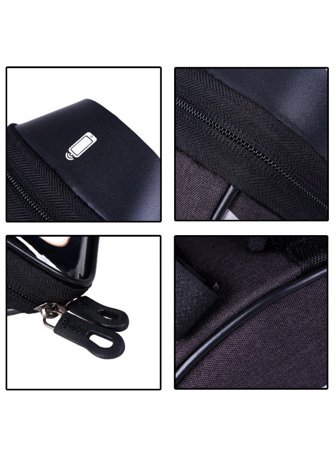 B-SOUL Front-Tube Handlebar Bag — Waterproof, Touchscreen-Compatible Phone & Navigation Pouch for Mountain, Road, and Commuter Bikes - Image 3