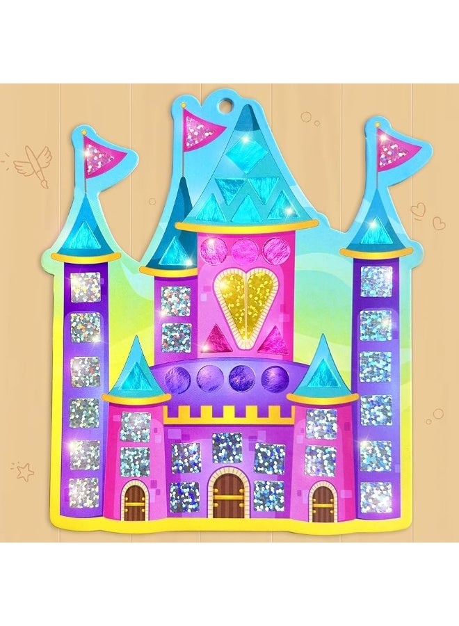 Imagimake Mirror Mosaic Princess & Unicorn Kids Art Set | DIY Craft Kit | Foil Stickers for Kids | Birthday Gift for Girls and Boys Ages 3,4,5,6,7,8 | Kids Travel Activities - Image 5