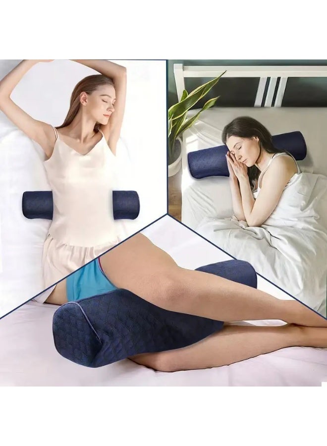 NIBEMINENT 1pc Ergonomic Memory Foam Cervical Neck Support Pillow ，Magnet pillow， Compressible for Instant Comfort & Rest, Ideal for Travel & Home Use, Polyester Cover  - Image 5