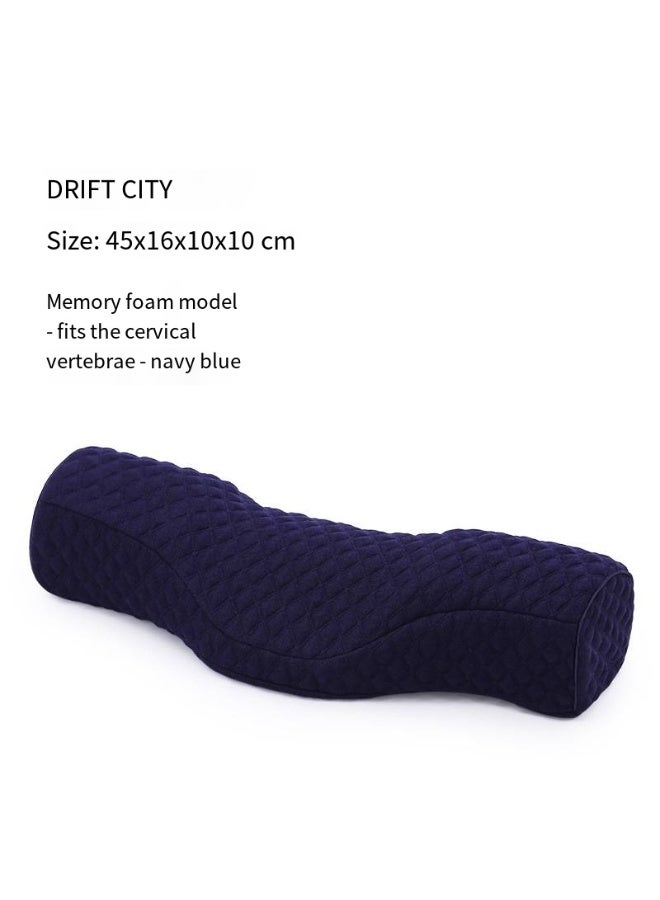 NIBEMINENT 1pc Ergonomic Memory Foam Cervical Neck Support Pillow ，Magnet pillow， Compressible for Instant Comfort & Rest, Ideal for Travel & Home Use, Polyester Cover  - Image 2