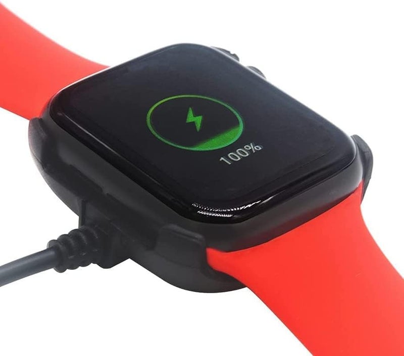 SKYCELL Magnetic Watch Charging Holder 2 Pin Cable Compatible for T55 / T500 Watch Cable,T55,T500 Charger 4Mm Adapter Length 20 Cm For Smartwatch (Square Charger),Black - Image 5
