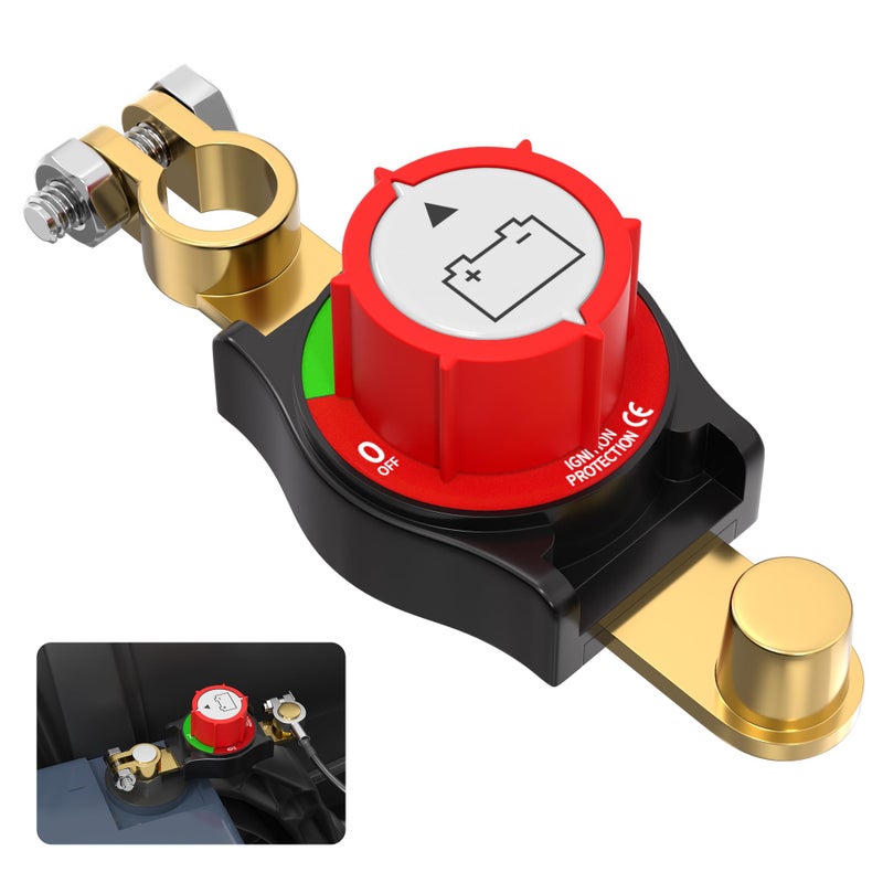 مفتاح فصل البطارية العلوي Joinfworld 12V48V مفتاح قطع البطارية السلبية OnOff للسيارات والمركبات والمركبات الترفيهية والقوارب
