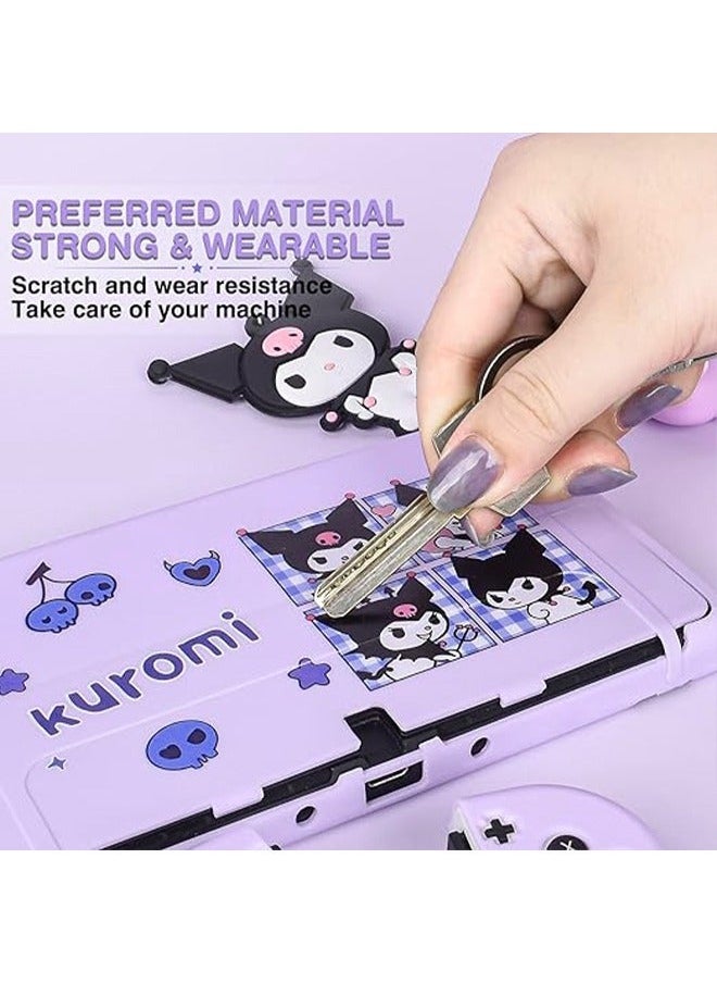 Colorskin - Nintendo Switch-NS Protective Case Split Design TPU Protective Soft Cover Kuromi Shock-Absorbing and Scratch Resistant Shell Accessories（Purple） - Image 1