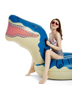 Jasonwell Inflatable Dinosaur Pool Float For Boys Girls Adults 124 Giant Trex Floatie Summer Beach Swimming Pool Inflatables Ride On Party Pool Toys Raft Lounge Kids Tyrannosaurus Rex Toys  - Image 4