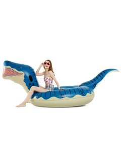 Jasonwell Inflatable Dinosaur Pool Float For Boys Girls Adults 124 Giant Trex Floatie Summer Beach Swimming Pool Inflatables Ride On Party Pool Toys Raft Lounge Kids Tyrannosaurus Rex Toys  - Image 3