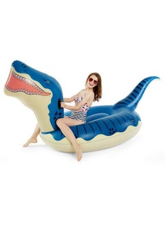 Jasonwell Inflatable Dinosaur Pool Float For Boys Girls Adults 124 Giant Trex Floatie Summer Beach Swimming Pool Inflatables Ride On Party Pool Toys Raft Lounge Kids Tyrannosaurus Rex Toys  - Image 2