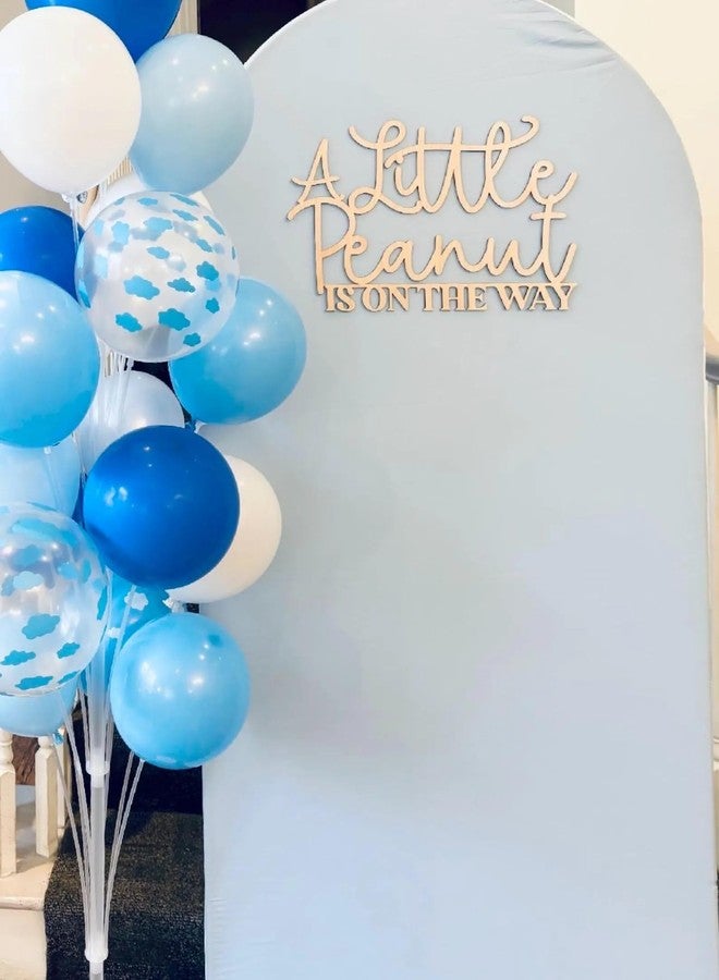 QENWWENG A Little Peanut Is On The Way for Backdrop,Wooden A Sweet Little Peanut Decal Sign,First Birthday Decorations for Girl, One Year Old Gender Reveal Sign,1st Party Supplies for Girls Boy - Image 2