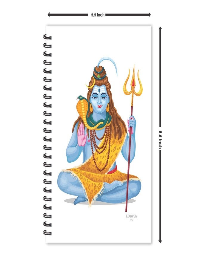 ESCAPER Lord Shiva Diary (A5 Size - 8.5 x 5.5 Inches - 160 Pages - Ruled), Spiral Notebook, Notepad for Writing Notes - Image 4