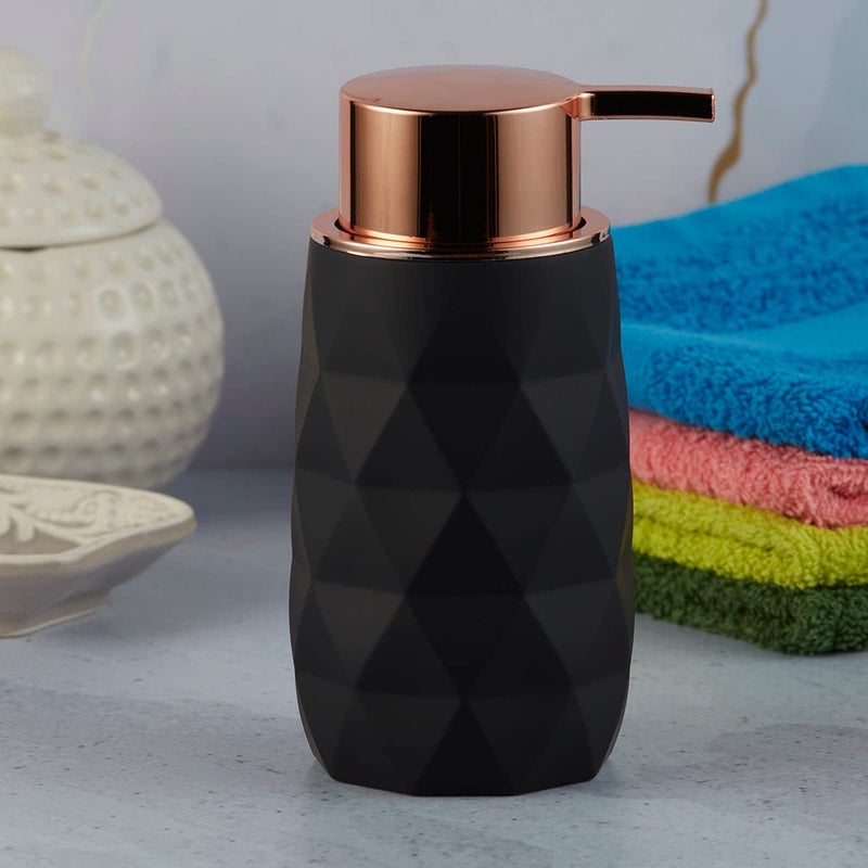 MeeCraft Acrylic Soap Dispenser Pump for Bathroom and Kitchen for Home, Hotel, Restaurant, Office Used to Refill Liquid Bath Gel, Lotion, Shampoo, Conditioner, Bodywash- Black Color - Image 1
