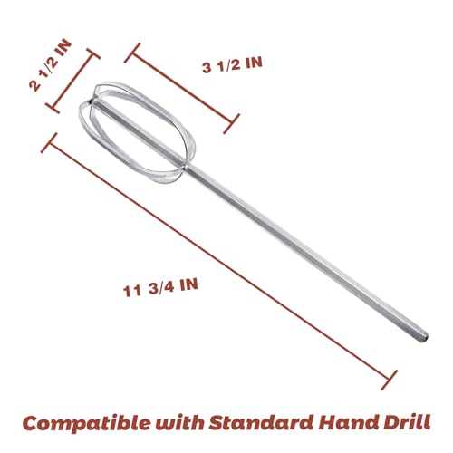 OLIGAI Hand Mixer Beaters used with Standard Hand Drill,Meat Chopper,Hamburger Chopper,Potato Masher,304 Stainless Steel Meat Whisk for Stirring Eggs,Chocolate,Butter,Patties and Cream - Image 2