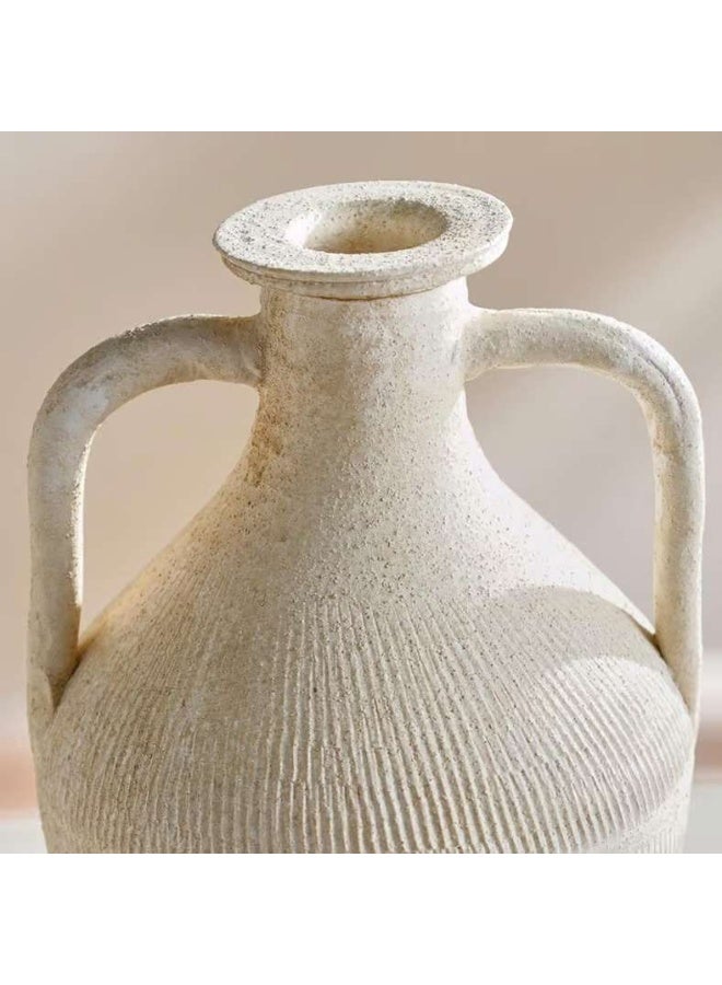 Pan Home Beige Ceramic Vase With Two Handles - Image 2