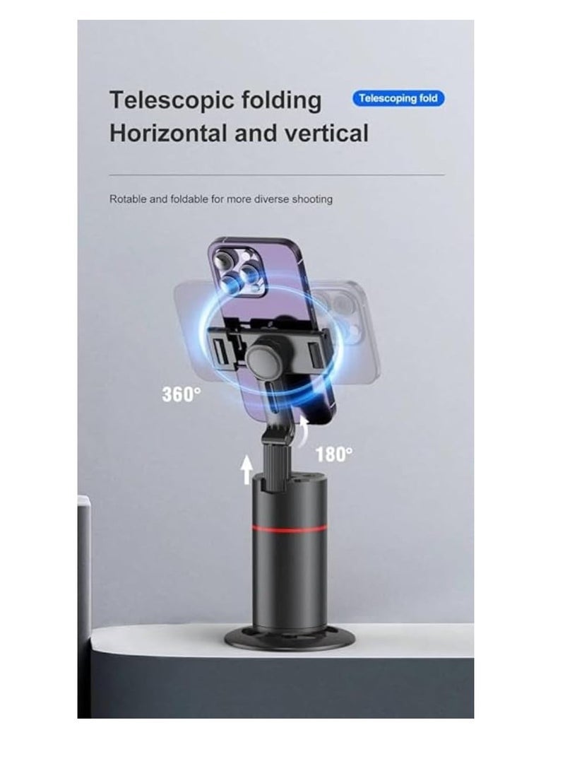 JAJEEK 360° Auto Face Tracking Gimbal Stabilizer for Smartphones/Smart AI Motion Sensor, No App Required, Remote Shutter,Perfect for Selfies, Vlogs, Live Streaming, Video Recording, Gesture Control Tripo - Image 2