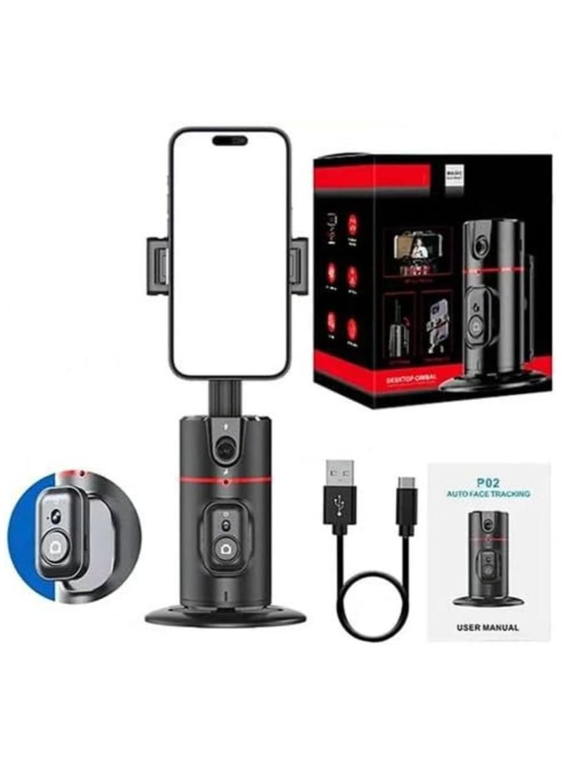 JAJEEK 360° Auto Face Tracking Gimbal Stabilizer for Smartphones/Smart AI Motion Sensor, No App Required, Remote Shutter,Perfect for Selfies, Vlogs, Live Streaming, Video Recording, Gesture Control Tripo - Image 1