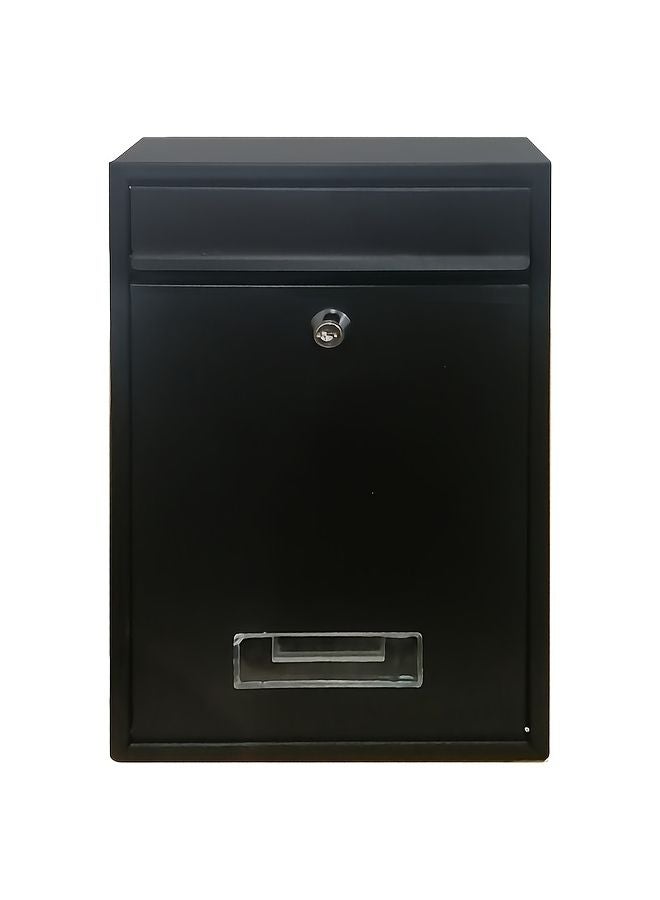 Modern Retro High Matte Black Mail Guard Delivery Box With Key Lock Moisture Proof Metal - Image 1