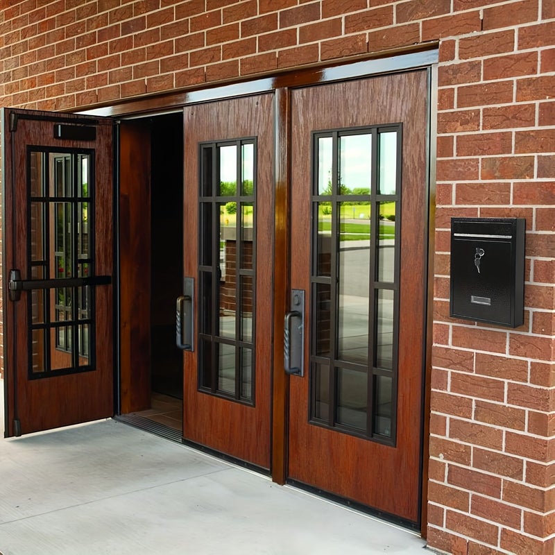 Modern Retro High Matte Black Mail Guard Delivery Box With Key Lock Moisture Proof Metal - Image 4