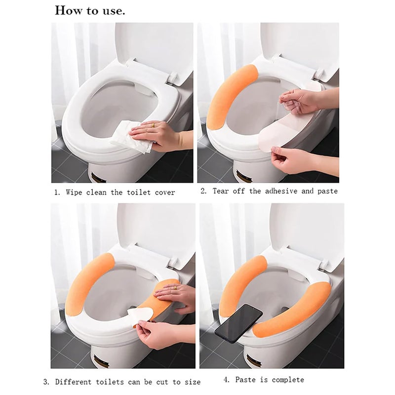 Keskriva SelfAdhesive Pads Tape For Winter Portable and Easy Install Suitable for Toilet Rings of Different Shapes Washable and Reusable Cushion with Pack Of 1 - Image 4
