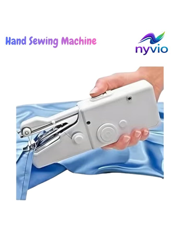 NYVIO Mini Hand Sewing Machine Portable Handheld Stitching Tool for Home & Travel | Handy Electric Stapler Style Sewing Machine for Quick Repairs - Image 1