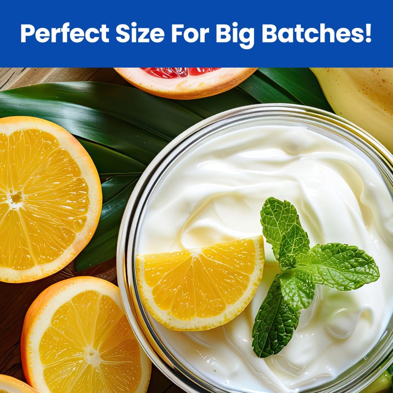 Ultimate Ultimate Yogurt Containers 2 Pack - Make More Yogurt with 1-Quart Glass Containers (4 Cup) - Perfect for Food Storage & Meal Prep - 100% BPA free & Oven Safe Round Bowl Set with Lids  - Image 3