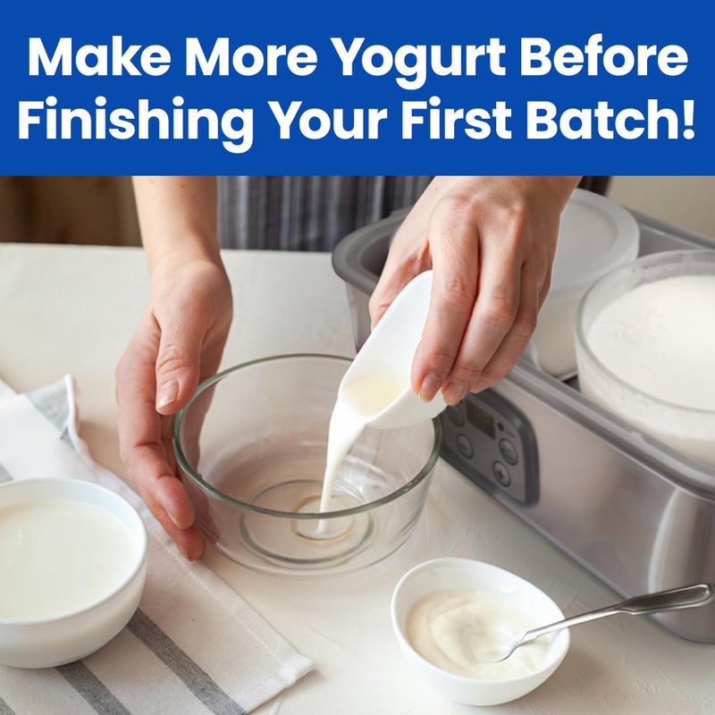 Ultimate Ultimate Yogurt Containers 2 Pack - Make More Yogurt with 1-Quart Glass Containers (4 Cup) - Perfect for Food Storage & Meal Prep - 100% BPA free & Oven Safe Round Bowl Set with Lids  - Image 2