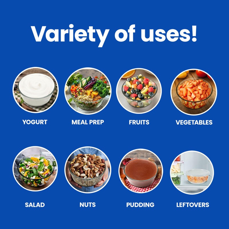 Ultimate Ultimate Yogurt Containers 2 Pack - Make More Yogurt with 1-Quart Glass Containers (4 Cup) - Perfect for Food Storage & Meal Prep - 100% BPA free & Oven Safe Round Bowl Set with Lids  - Image 5