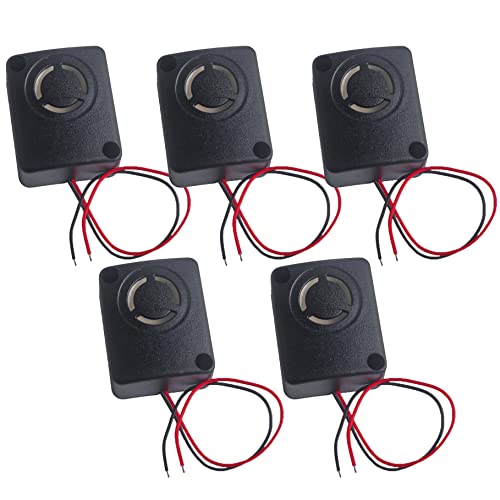 Wishiot 12V DC Black Mini Piezo Alarm Siren 110dB Insurance Safes Anti-Theft Alarm High-Decibel Buzzer for Car（Pack of 5） - Image 1