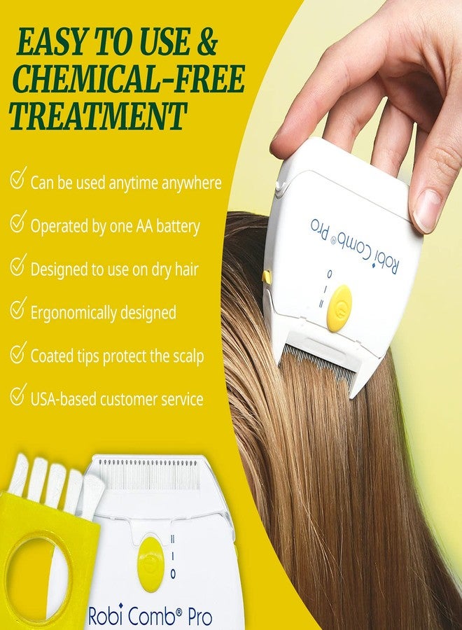 LiceGuard RobiComb Pro Electronic Head Lice Comb | Lice & Eggs Hair Zapping Tool blue - Image 4