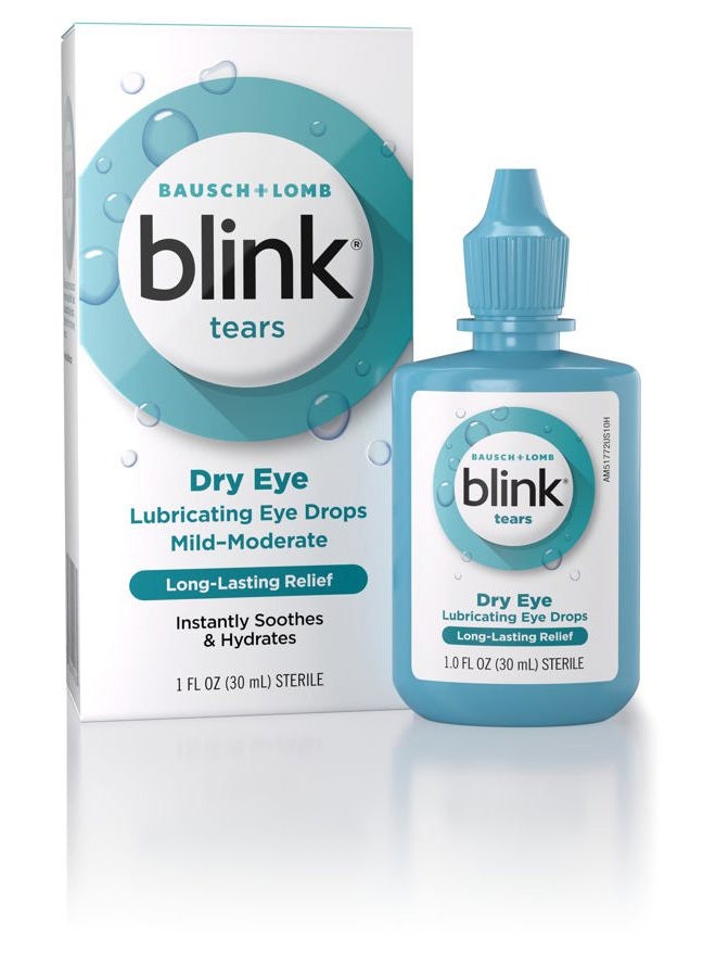 Blink Blink Tears Lubricating Eye Drops, 1 fl oz (30 mL) Eye Care for Mild to Moderate Dry Eyes, Hyaluronate for Boosting Hydration, Moisturizing & Soothing Eye Drops for Dry Eyes  - Image 1