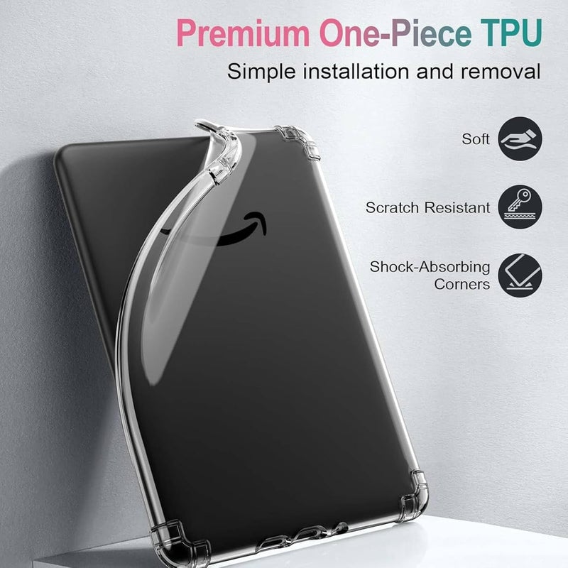 Vurtboly Upgraded general material Clear Case for All-New Kindle Paperwhite 12th Gen 2024 7" & Kindle Colorsoft 7" 2025, Ultra-Clear Transparent Soft Cover Sleek Lightweight Scratch-Proof TPU Cover (Clear) Global versatile design - Image 2