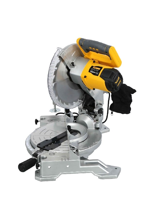 TRAITOOLS 1800W Compound Miter Saw Silver and Yellow 255 mm J1G-ZP27-255  - Image 4